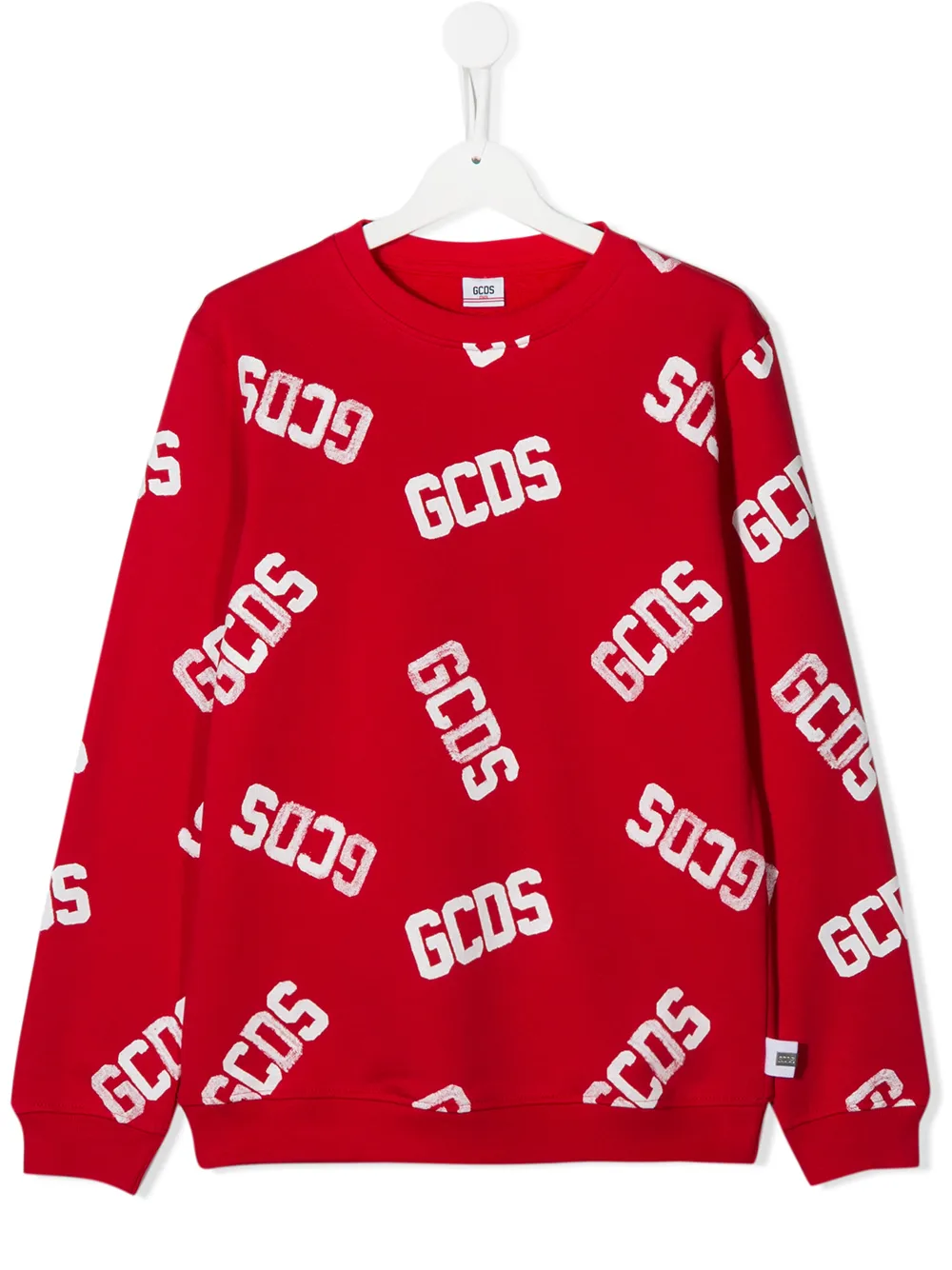 фото Gcds kids teen logo print sweatshirt