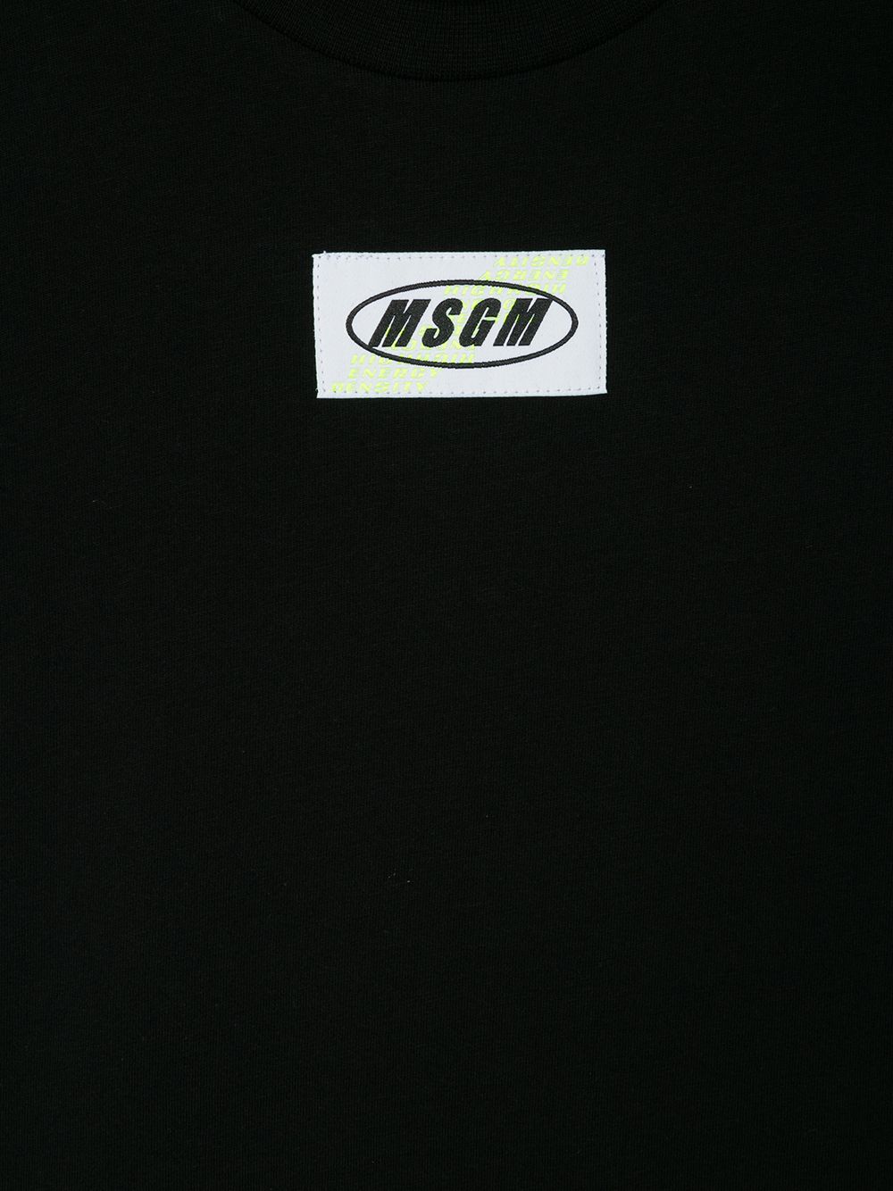 Shop Msgm Logo Patch T-shirt In Black