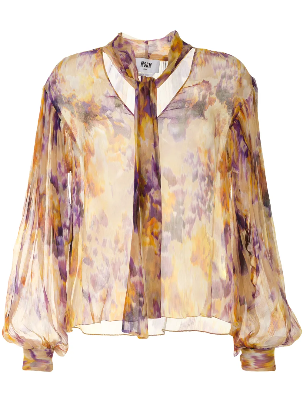 MSGM Semi-transparentes Oberteil GLBYm 1c1w4 MSGM Semi-transparentes Oberteil GLBYm 1c1w4