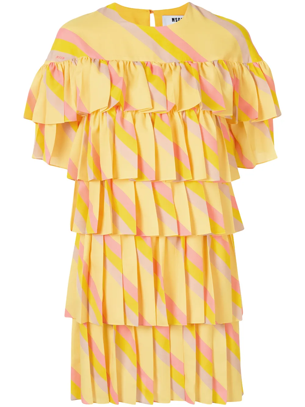 

MSGM ruffle striped dress - Yellow