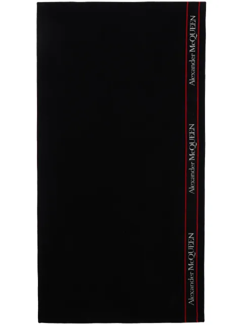 Alexander McQueen jacquard logo beach towel Men