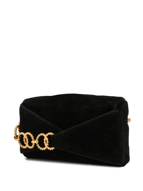 CHANEL Pre-Owned 1997 Quilted Chain Belt Bag | Black | FARFETCH RO