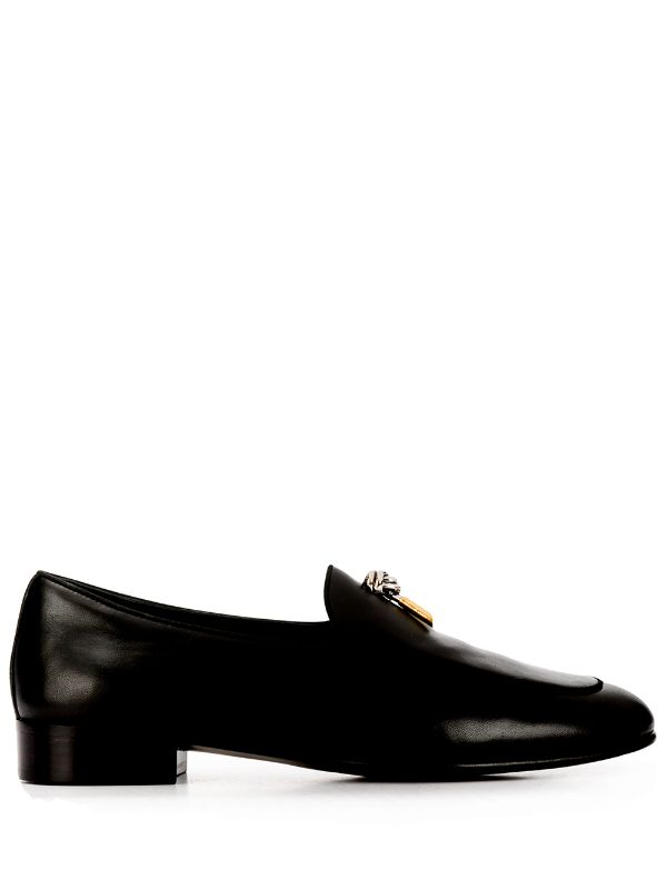 Giuseppe Zanotti gold hardware loafers 