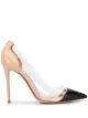 Image 1 of Gianvito Rossi Plexi contrasting-toe pumps