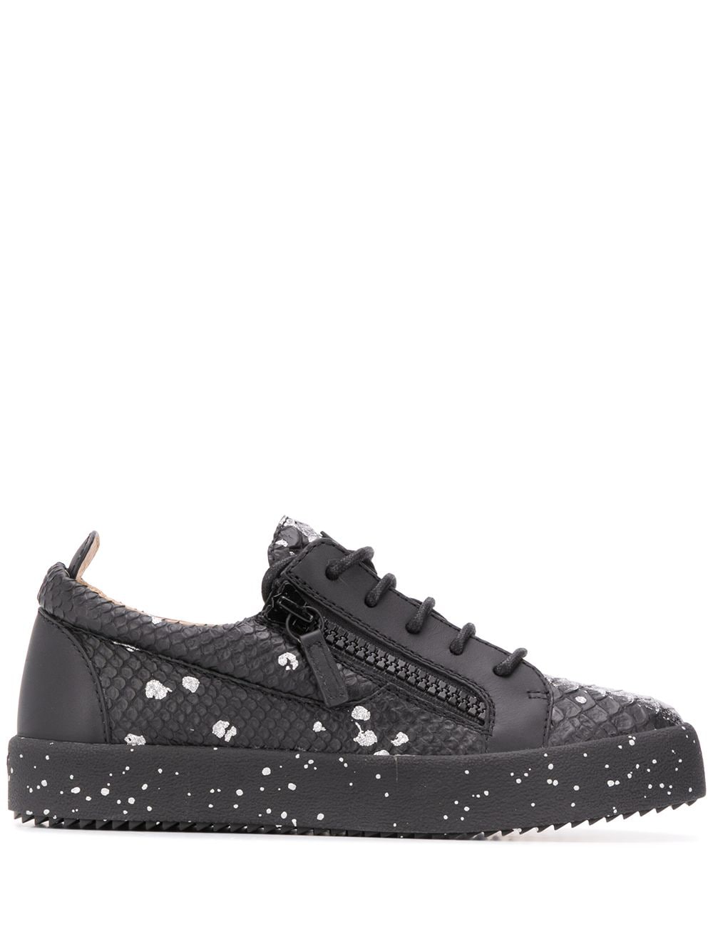 Shop Giuseppe Zanotti Paneled Sneakers In Black