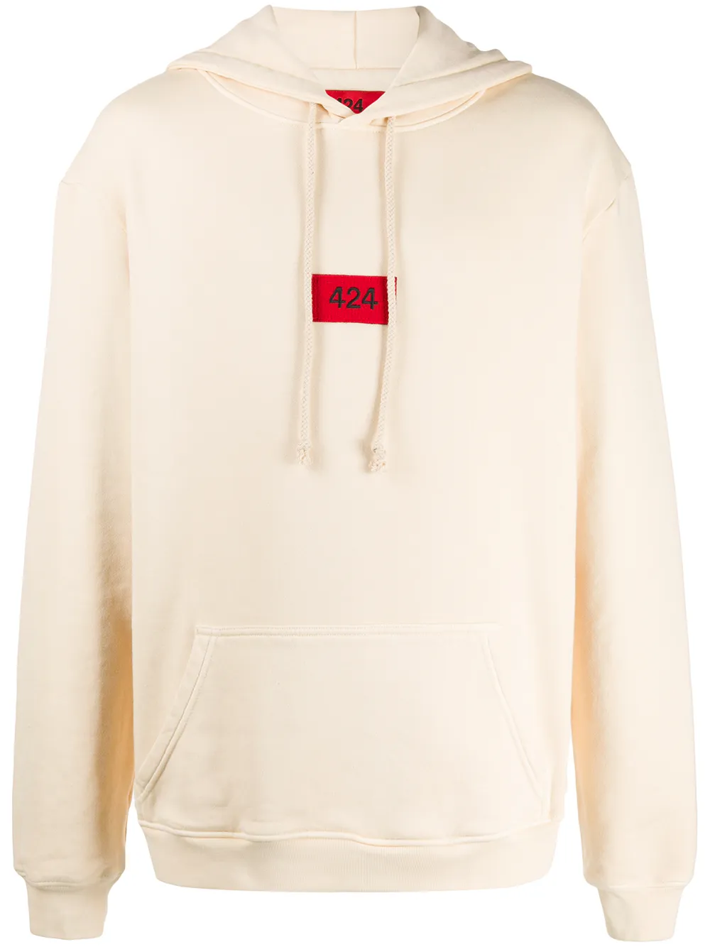424 Embroidered Logo Hoodie In 大地色