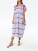 Pippa Holt embroidered striped cotton kaftan