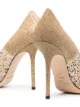 Jimmy Choo Love 100mm glittered leather pumps