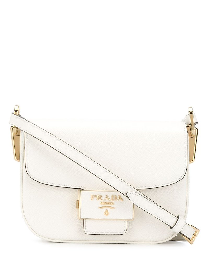 Prada Emblème shoulder bag white | MODES