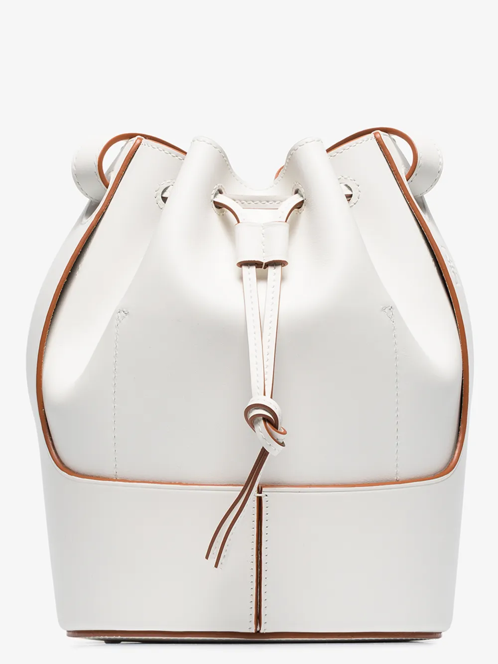 LOEWE WHITE BALLOON LEATHER BUCKET BAG,32675AC3114829795