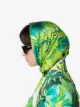 Image 2 of Versace tropical-print silk scarf
