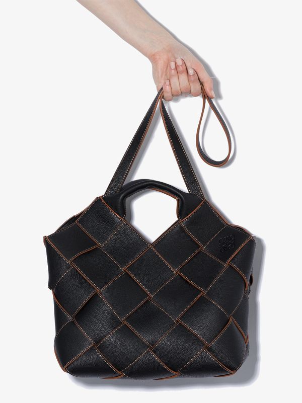 loewe woven leather bag