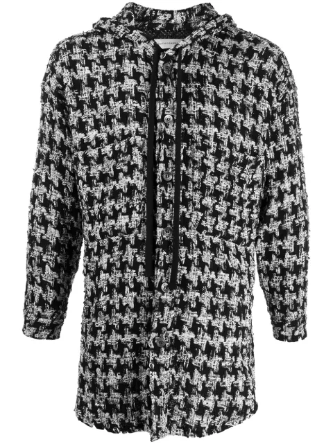 Faith Connexion hooded button-up tweed jacket 