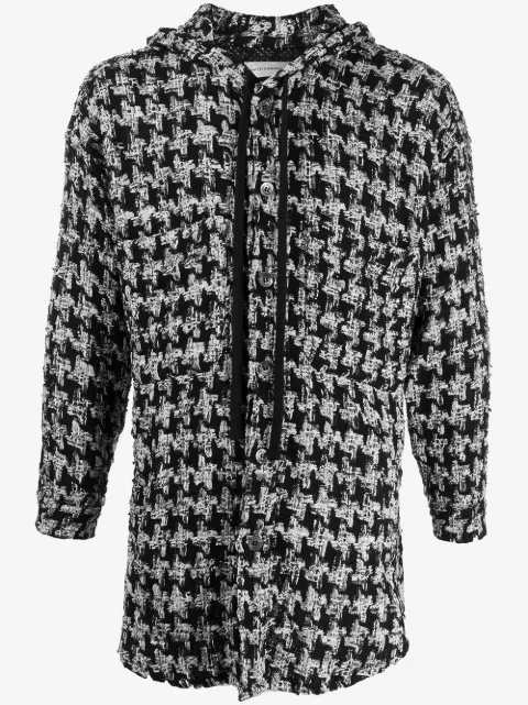 Faith Connexion hooded button-up tweed jacket 