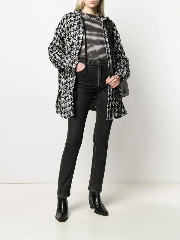 Faith Connexion Hooded button-up Tweed Jacket | Black | FARFETCH
