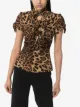 Image 2 of Dolce & Gabbana knotted leopard-print shirt