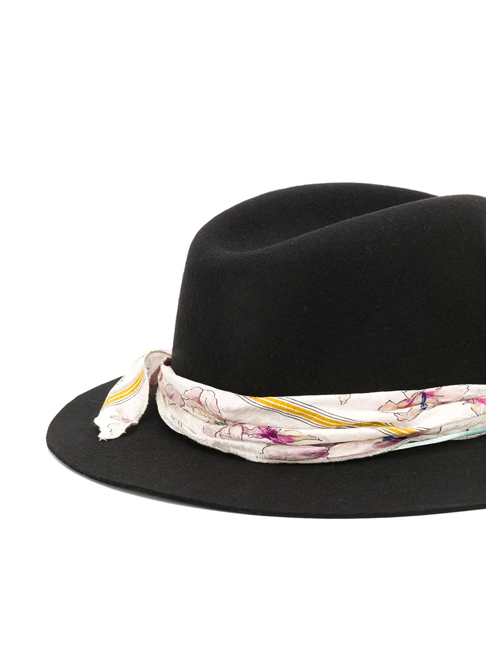 Forte Forte Fedora van vilt - Zwart