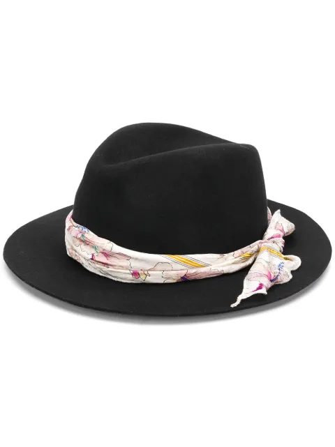 Forte Forte floral ribbon felt fedora