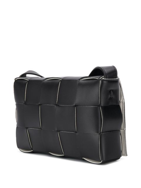Shop black Bottega Veneta Cassette crossbody bag with Express Delivery ...