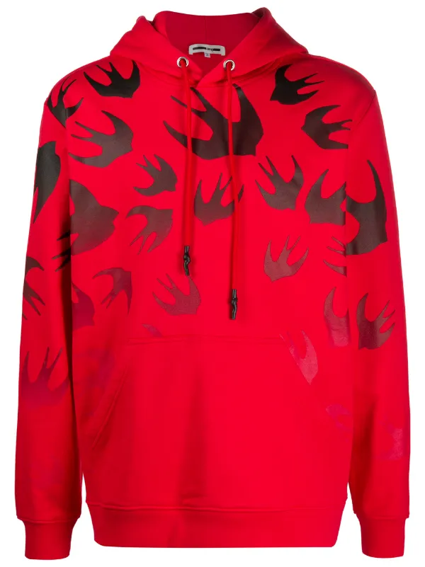 alexander mcqueen red hoodie