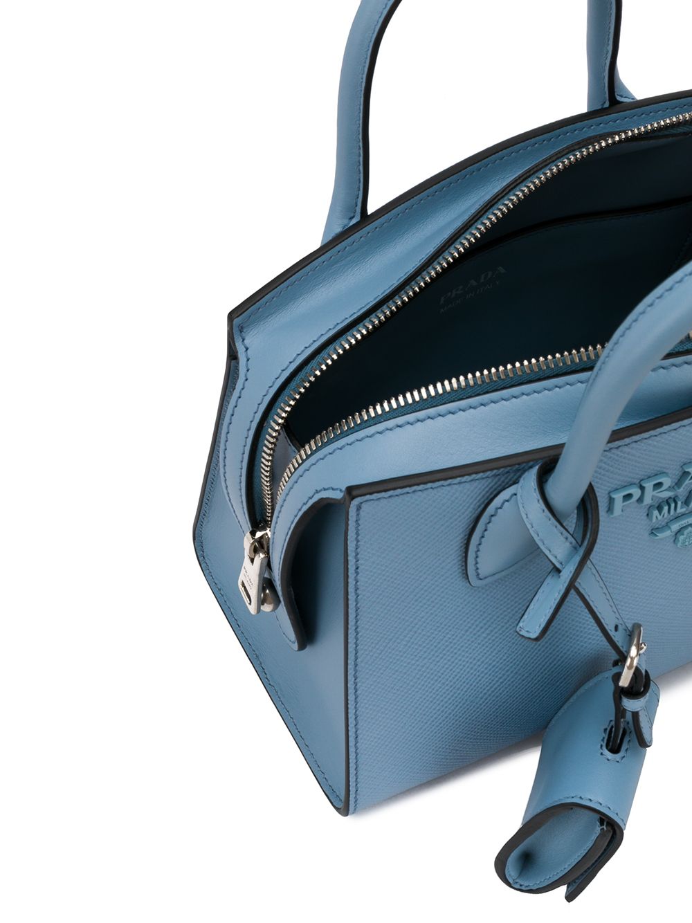 фото Prada мини-сумка с металлическим логотипом