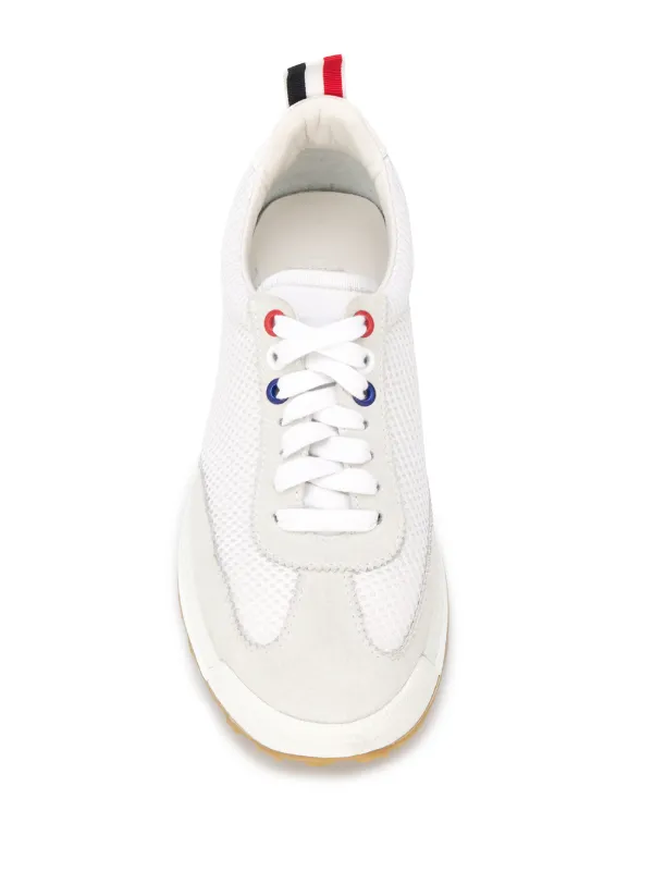 Thom Browne Tech Runner Panelled Sneakers | White | FARFETCH
