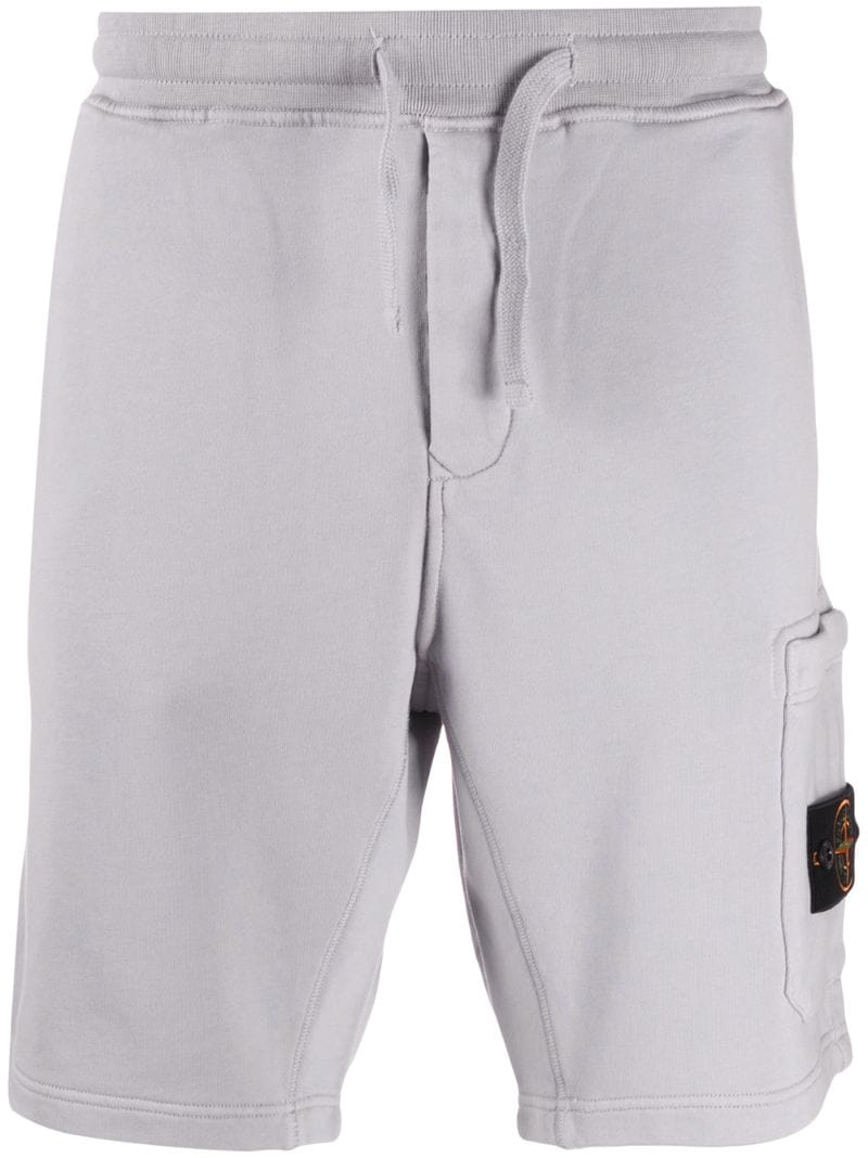 Stone Island Drawstring Track Shorts In Grey