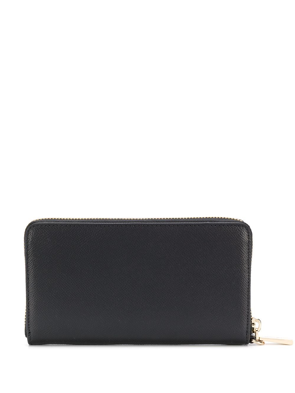 Shop Michael Michael Kors Large Grained-effect Wallet In Black