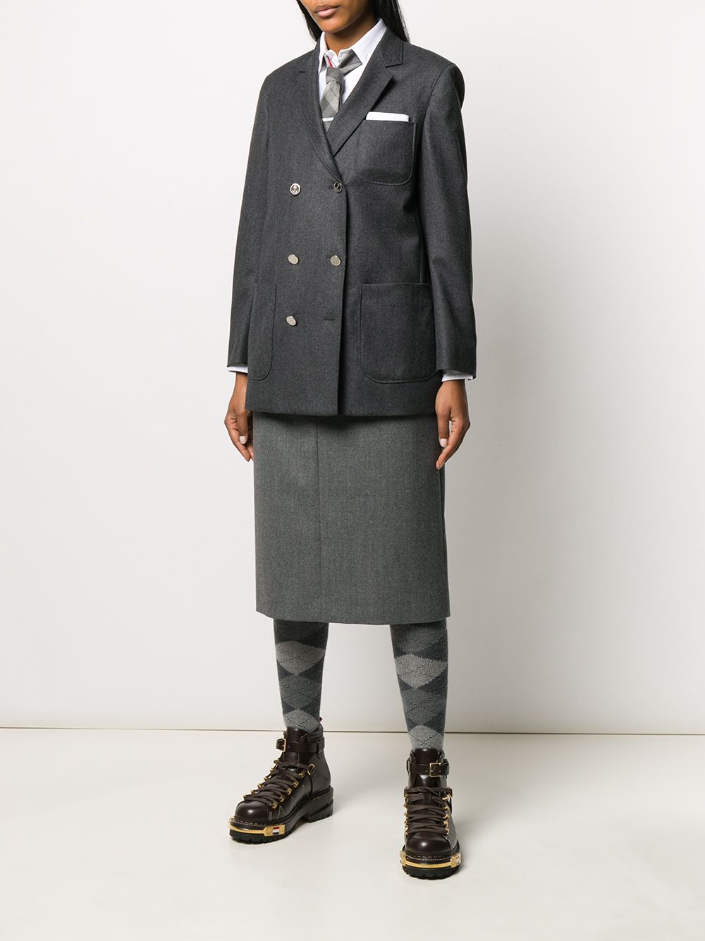 фото Thom browne фланелевый жакет