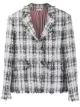 Image 1 of Thom Browne Unconstructed Oversized Classic SB S/C w/ Fray In Chenille Yarn Ribbon Tweed