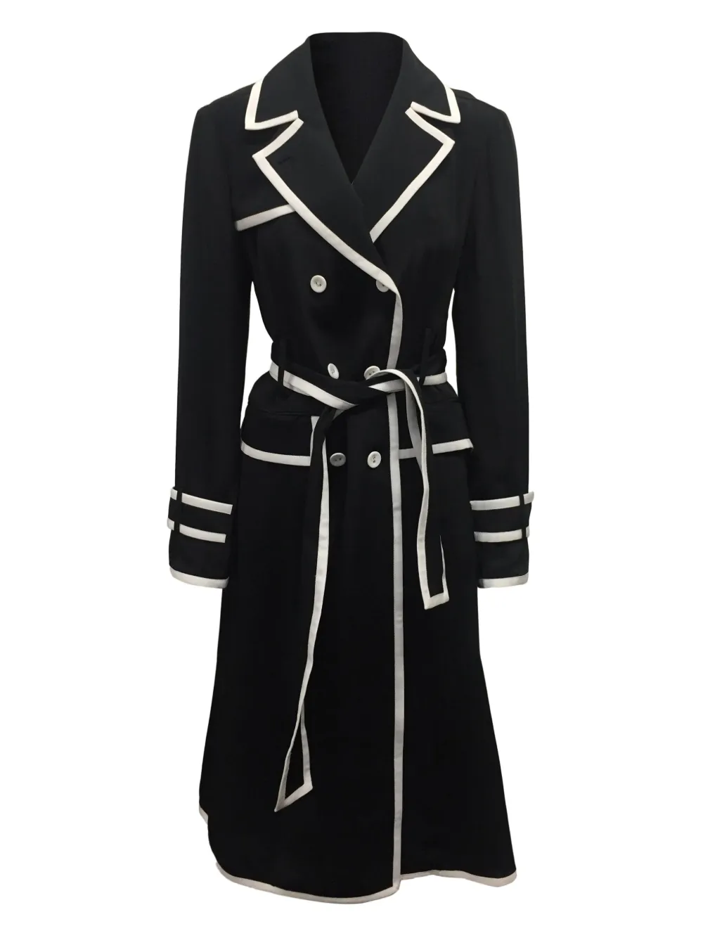 Thom Browne grosgrain-tip trenchcoat dress | Blue | Image 1
