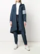 الصورة 2 من Thom Browne Calf Length Hooded Parka w/ 4 Bar In Flyweight Tech