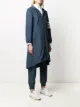 Thom Browne Calf Length Hooded Parka w/ 4 Bar In Flyweight Tech