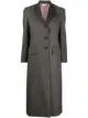 الصورة 1 من Thom Browne معطف صوف بصف أزرار واحد