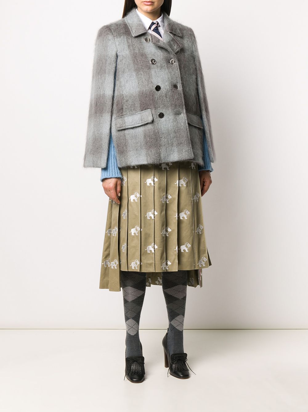 фото Thom browne кейп high break в клетку