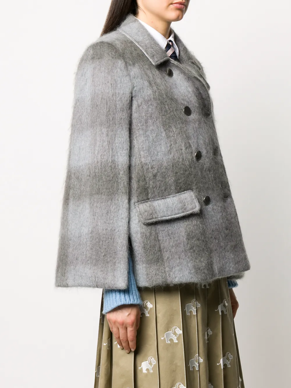 фото Thom browne кейп high break в клетку