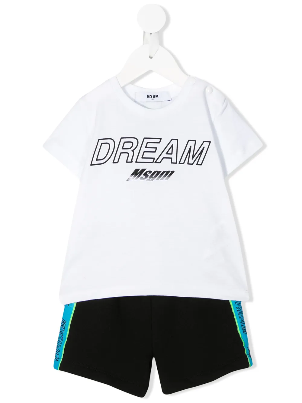 Msgm Kids комплект из футболки и шортов с логотипом Msgm Kids комплект из футболки и шортов с логотипом