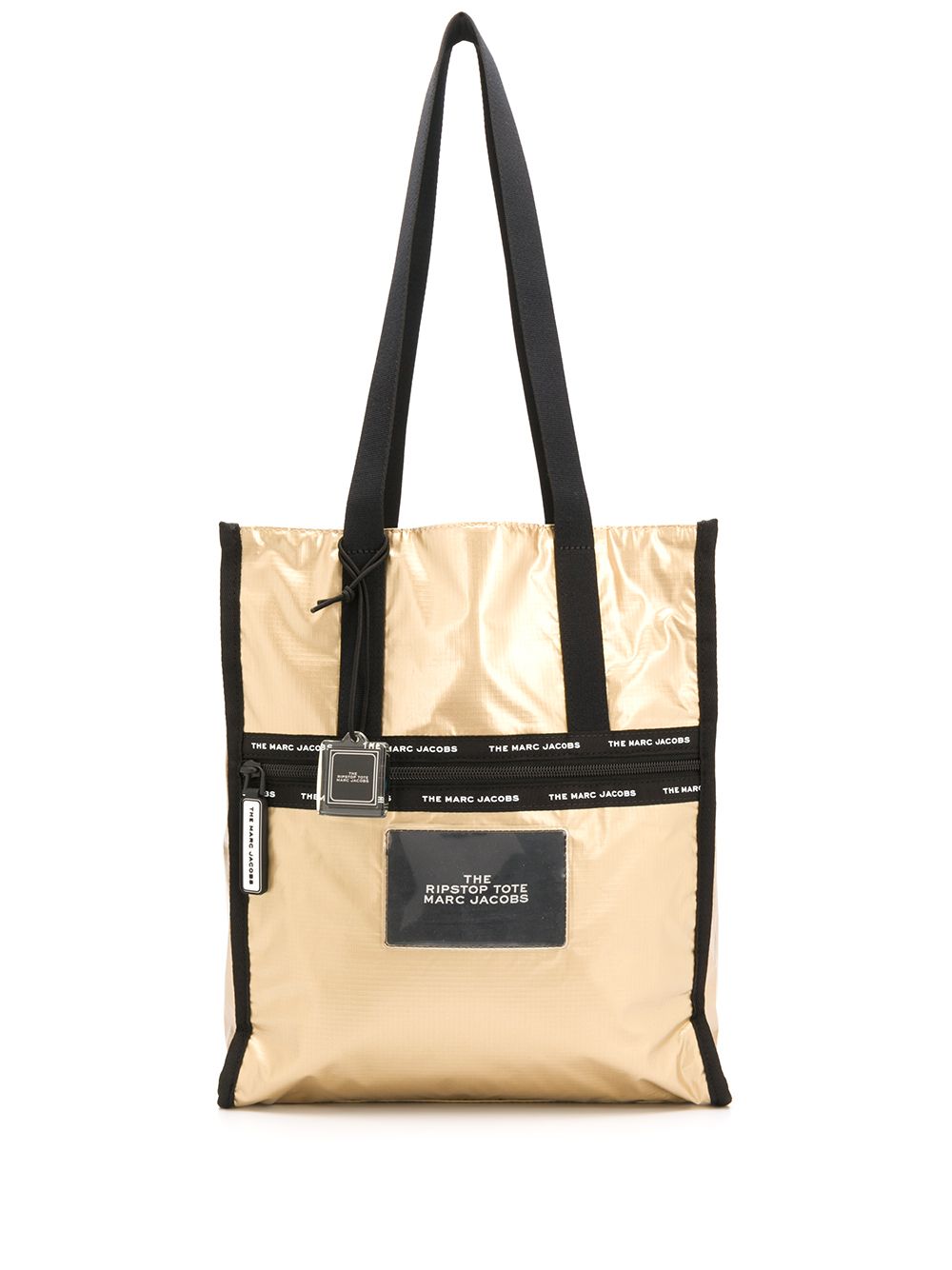 фото Marc jacobs canvas-trimmed metallic tote