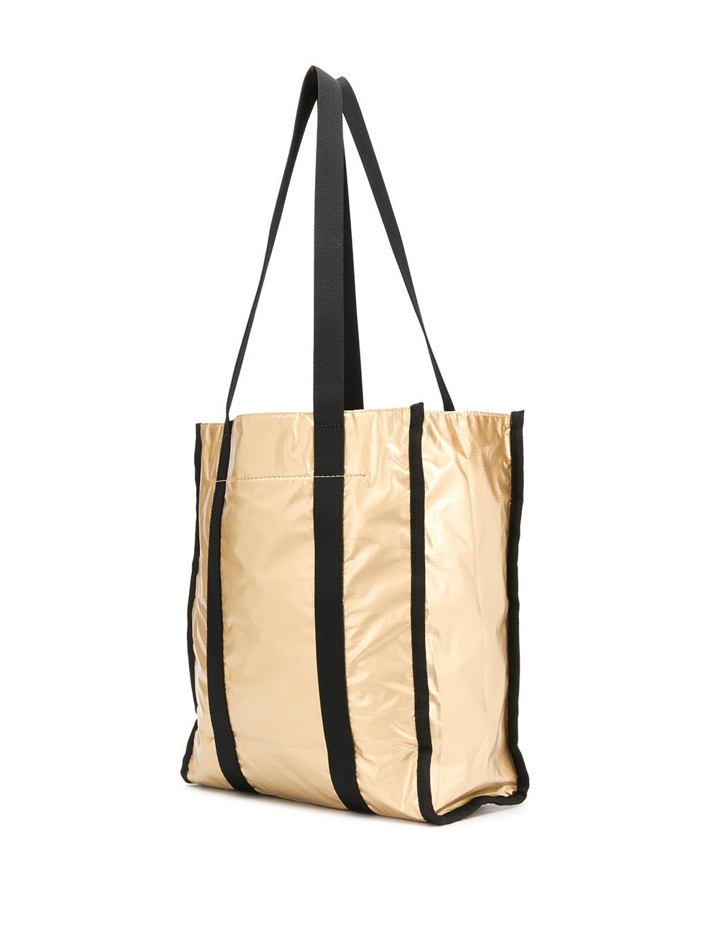 фото Marc jacobs canvas-trimmed metallic tote