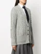 Thom Browne 4-Bar Aran cable knit cardigan