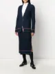 Image 2 of Thom Browne Baby Cable Low V Neck Cardigan In Viscose Elite
