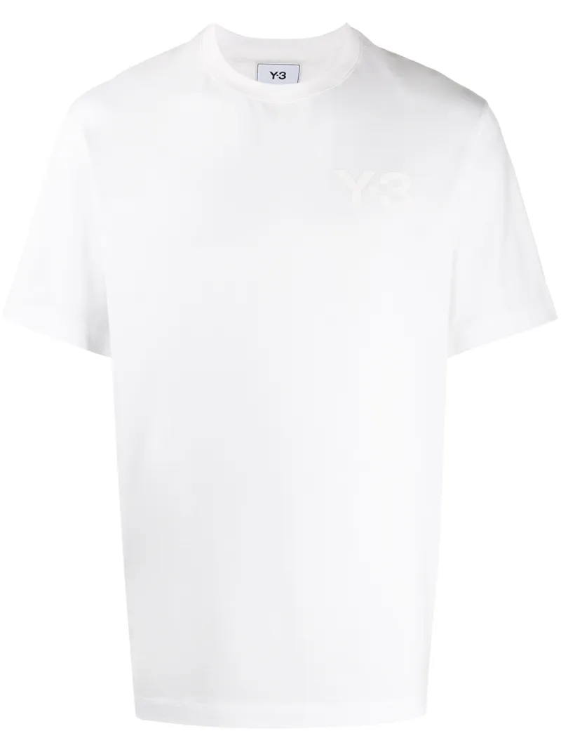 Click to view more detailed imagery on our partner's website Y-3 Men's Short Sleeve T-shirt Crew Neckline Jumper In White