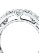 David Morris 18kt white gold Illusion 3 Row diamond ring