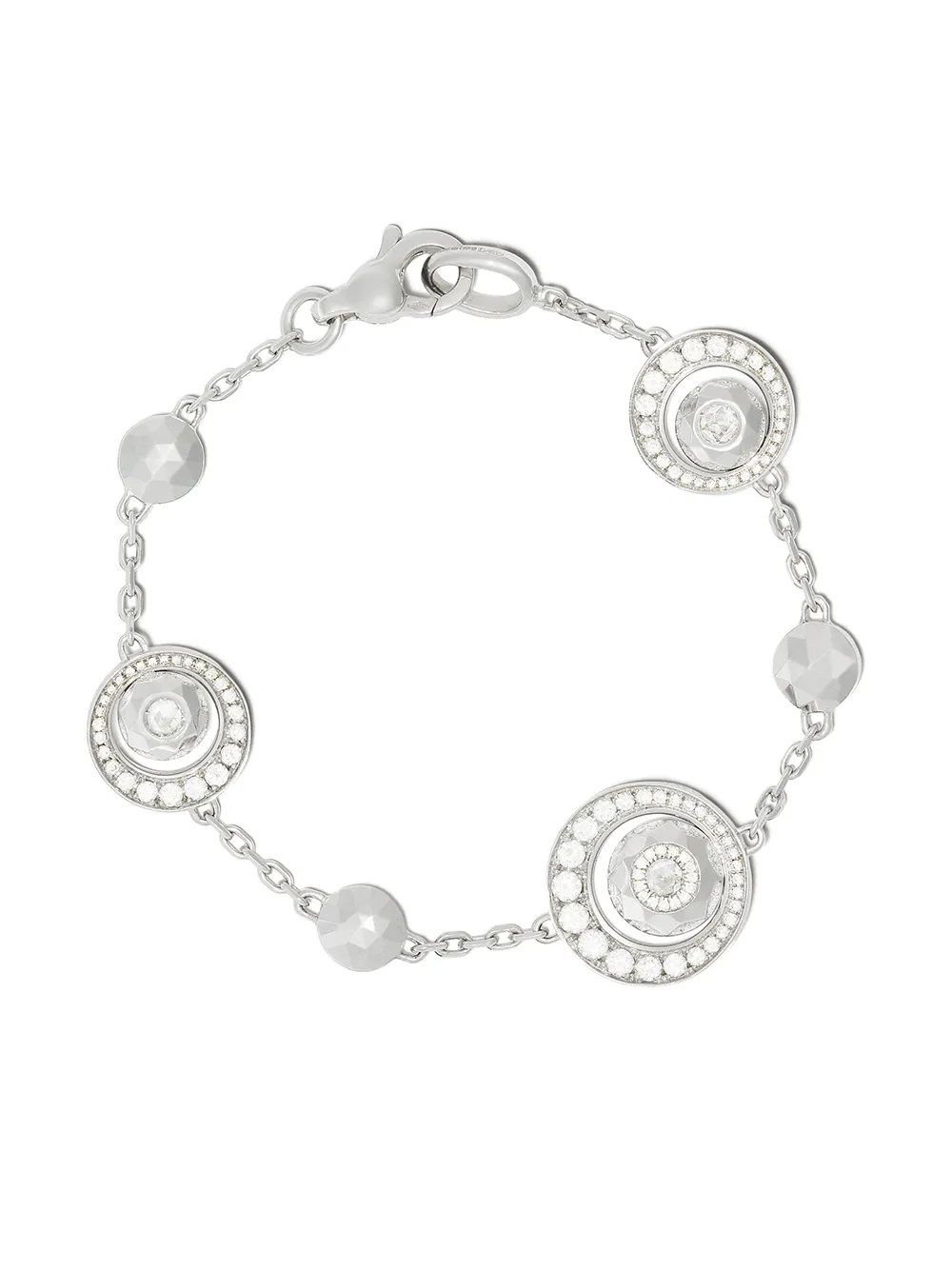 Click to view more detailed imagery on our partner's website David Morris 18kt White Gold Diamond Rose Cut Forever Chain Bracelet