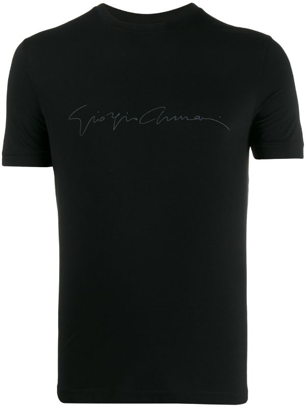 dosis Veluddannet Plakater Giorgio Armani logo-print slim-fit T-shirt - Farfetch