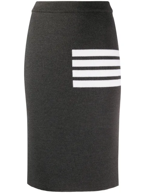 Thom Browne 4-Bar links stitch pencil skirt