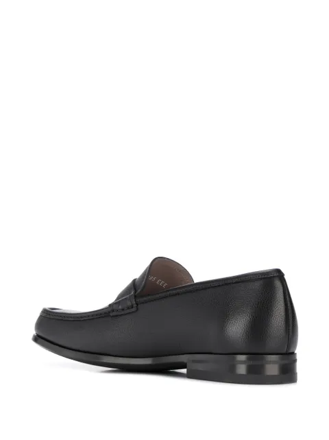 salvatore ferragamo side buckle leather loafers