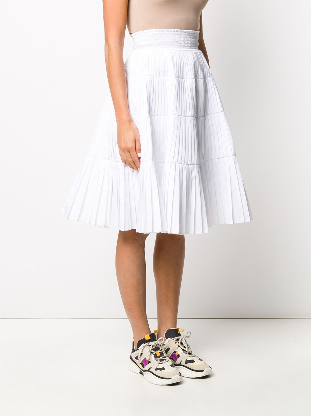 Prada Pleated Tiered Skirt Ss20 | Farfetch.com