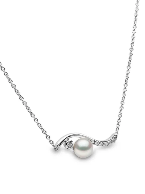 Yoko London 18kt white gold Trend freshwater pearl and diamond necklace