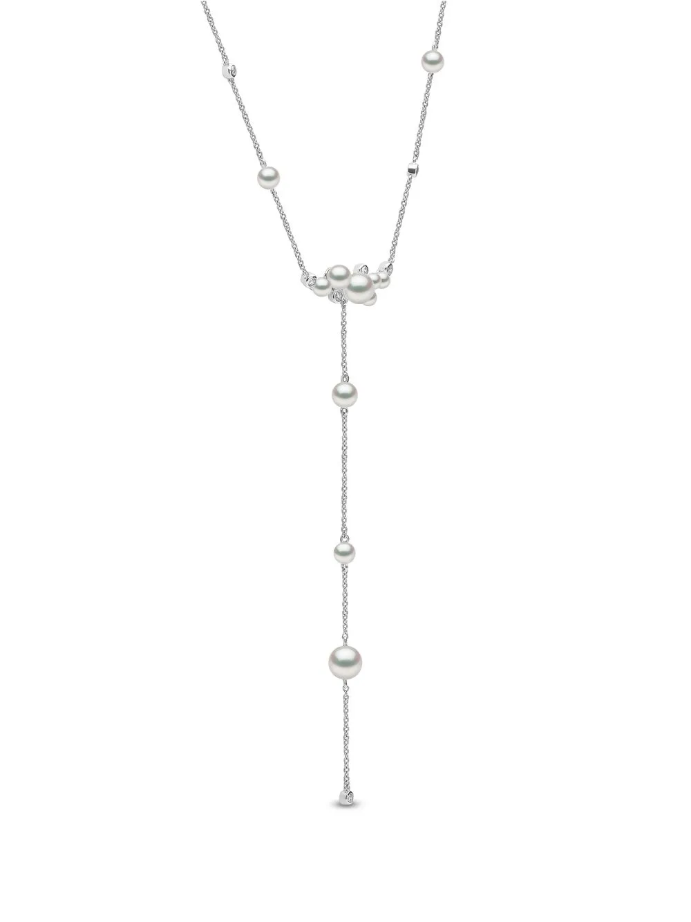 

Yoko London 18kt white gold Trend freshwater pearl and diamond necklace - Silver